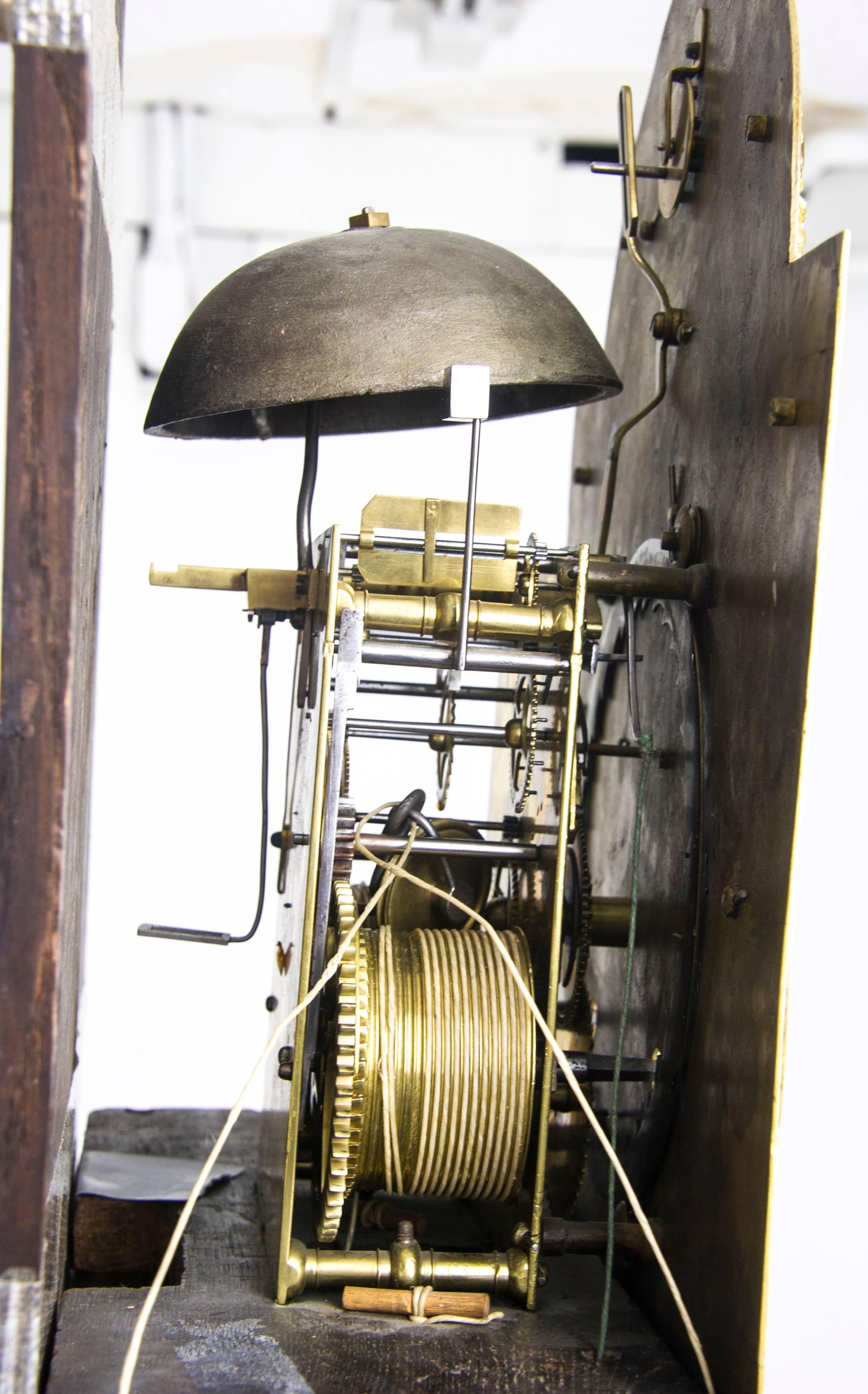 English Antique Grandfather Clock  John Crucefix of London, 1720  Long Case Clock
