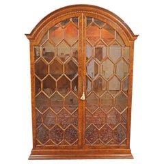 Francesco Molon V23 Italian Burl Wood Beveled Glass Display Cabinet