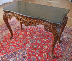 Maitland Smith George III Style Tessellated Marble Top Console Table