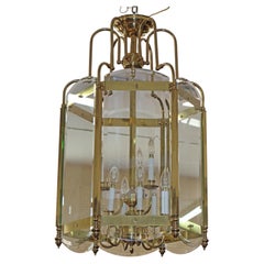 Large 8 Light Hexagon Brass Lantern 40 X 24 X 24
