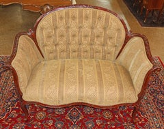 Sofa im französischen Louis-XV-Stil aus Mahagoni mit Tufting