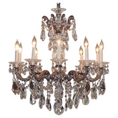 Schonbek 10 Light La Scala Silver Finish Crystal Chandelier