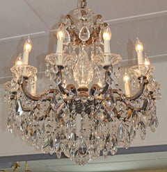 Schonbek 10 Light La Scala Silver Finish Crystal Chandelier