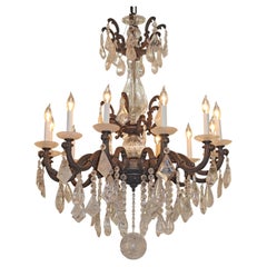 Schonbek 12 Light La Scala Rock Crystal Chandelier