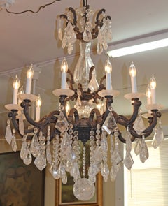 Schonbek 12 Light La Scala Rock Crystal Chandelier