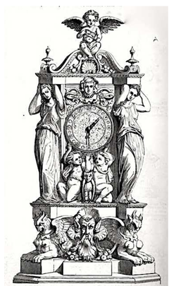 Vincenti & Cie, orologio da camino francese in bronzo del XIX secolo, disegnato da V. Paillard