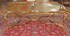 Maitland Smith Venice Brass & Glass Cocktail Coffee Table