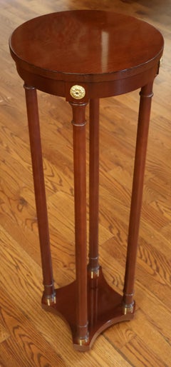 Baker Furniture Mahogany Regency Style Column Pedestal Table