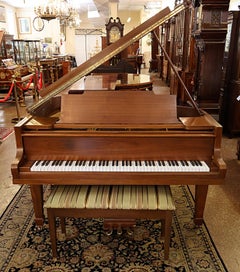 1968 Walnut Satin Finish K Kawaii Made in Japan Model 350 Baby Grand Piano