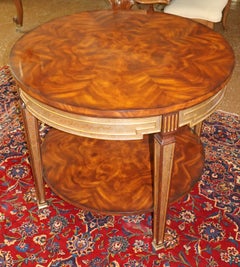 Theodore Alexander Eglomosie Mahogany Two Drawer Center Table