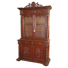19th Century French Renaissance Revival Oak Cabinet Buffet Sideboard Huntboard