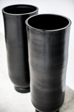 Francesco Rota “Dolium” Ceramic Vases, Pair, California, 2014