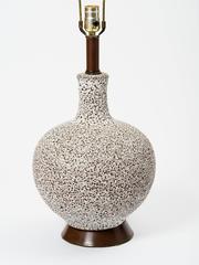 Italian 1950s Volcanic Glaze Ceramic Lamps