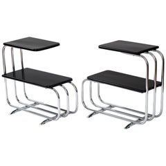 Alfons Bach Machine Age Tubular Chrome End Tables