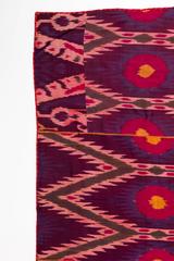 Late 19th Century Uzbekistan Tribal Silk Ikat Panel