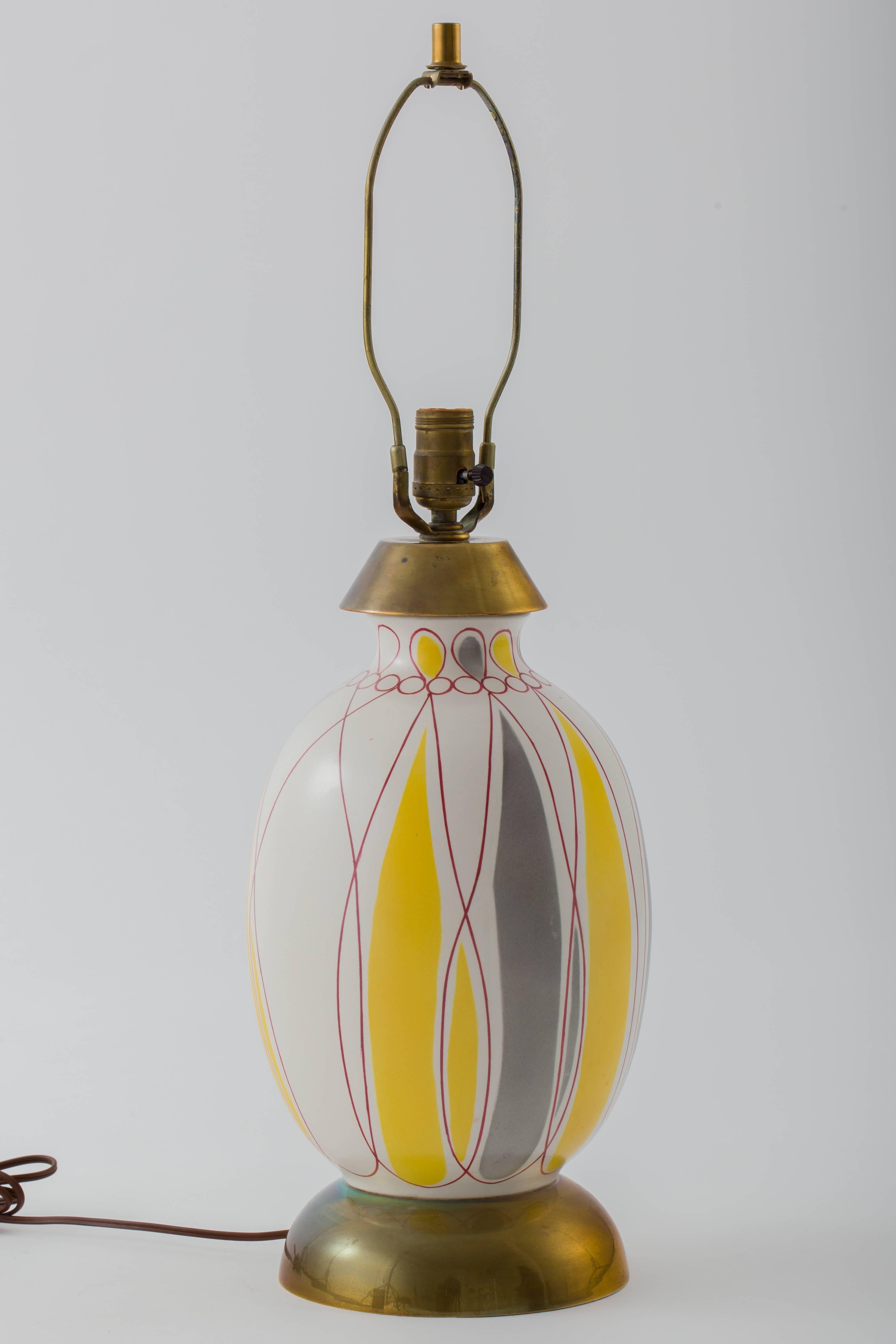 Giovanni Gariboldi, Richard Ginori 1950s Italian Abstract Ceramic Lamps 3