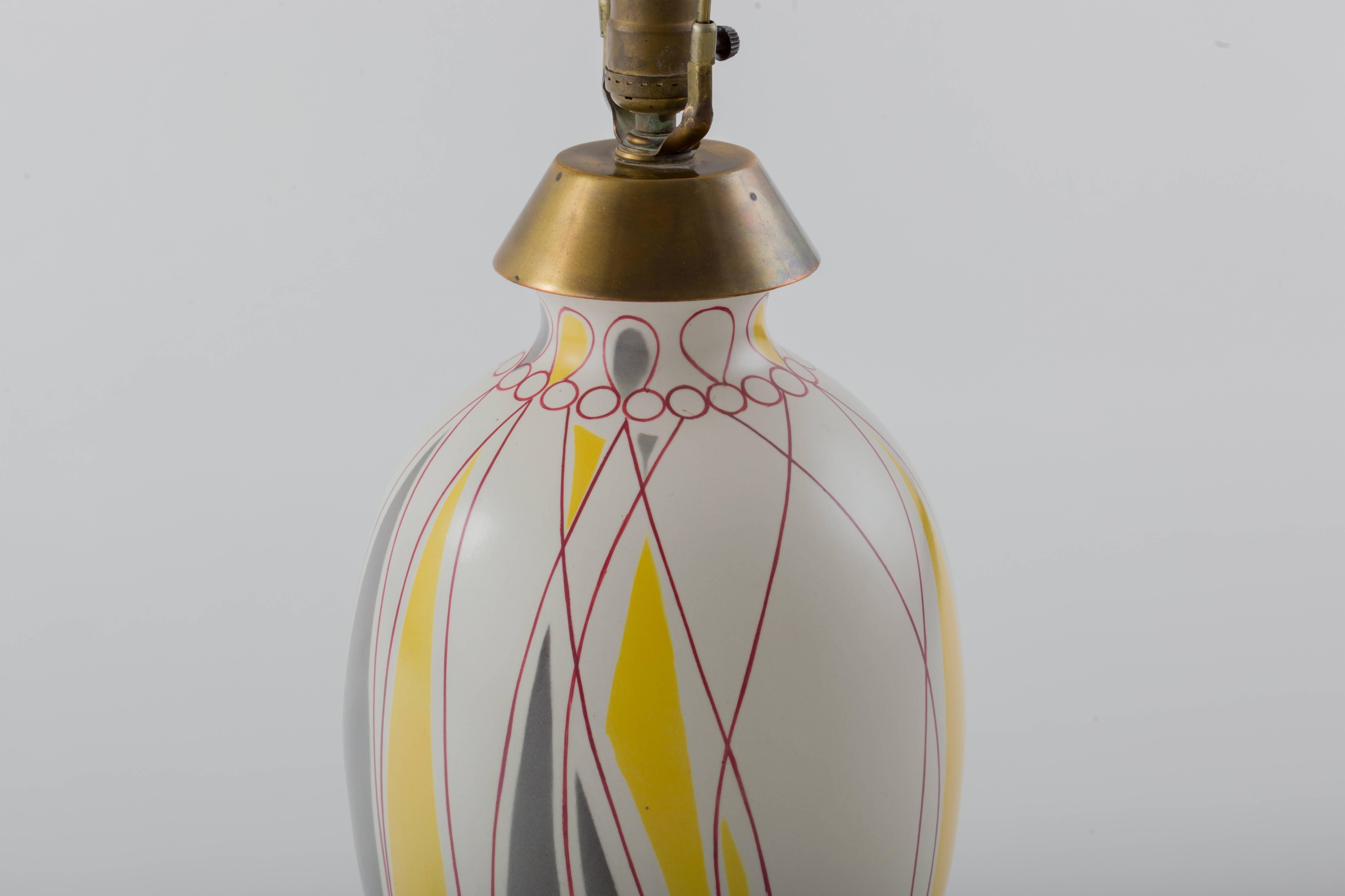 Mid-Century Modern Giovanni Gariboldi, Richard Ginori 1950s Italian Abstract Ceramic Lamps