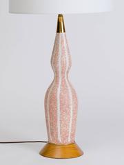 Zaccagnini 1950's Italian Striped Ceramic Lamp