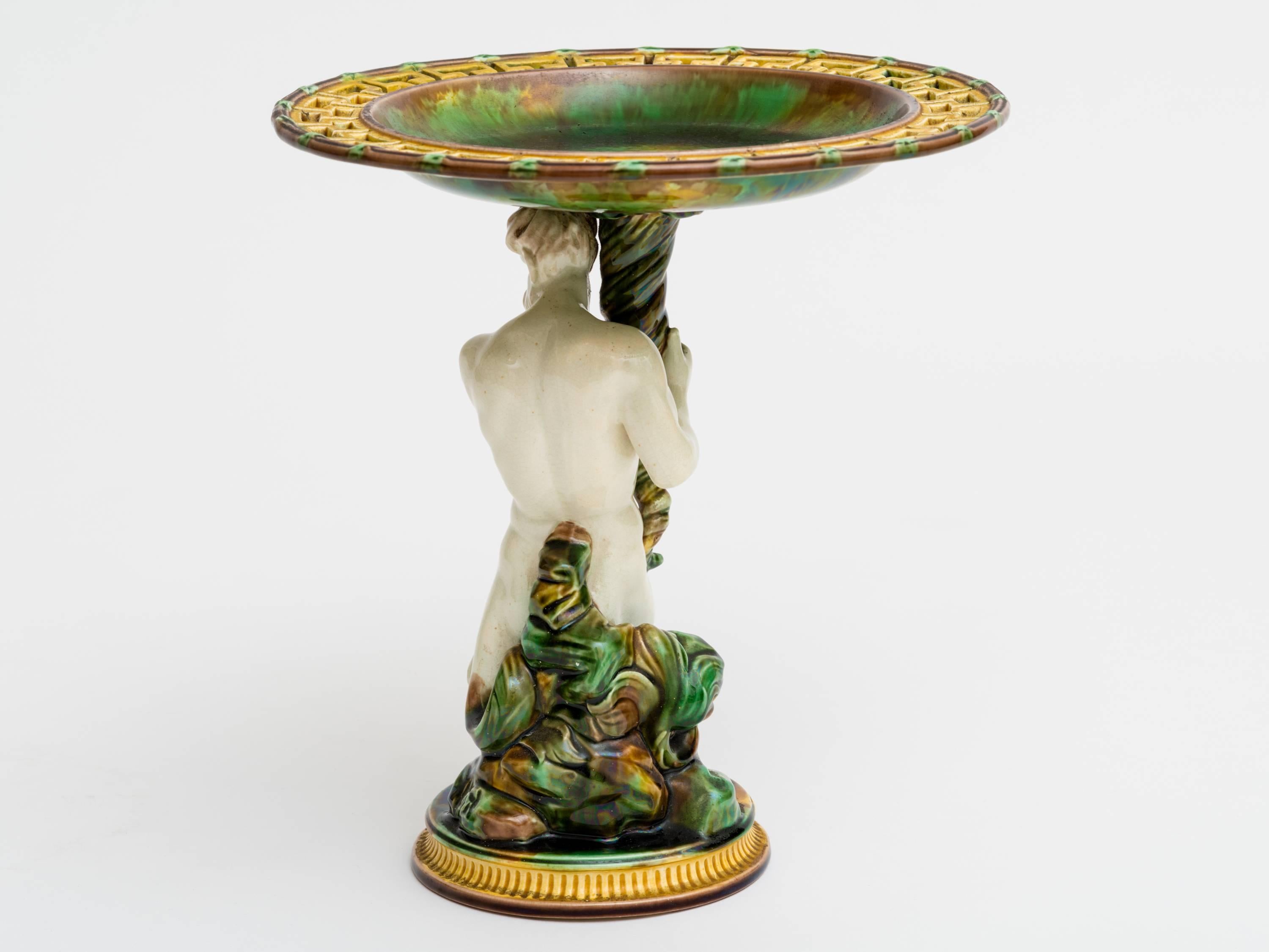 19th Century Wedgewood Majolica Triton Plateau For Sale