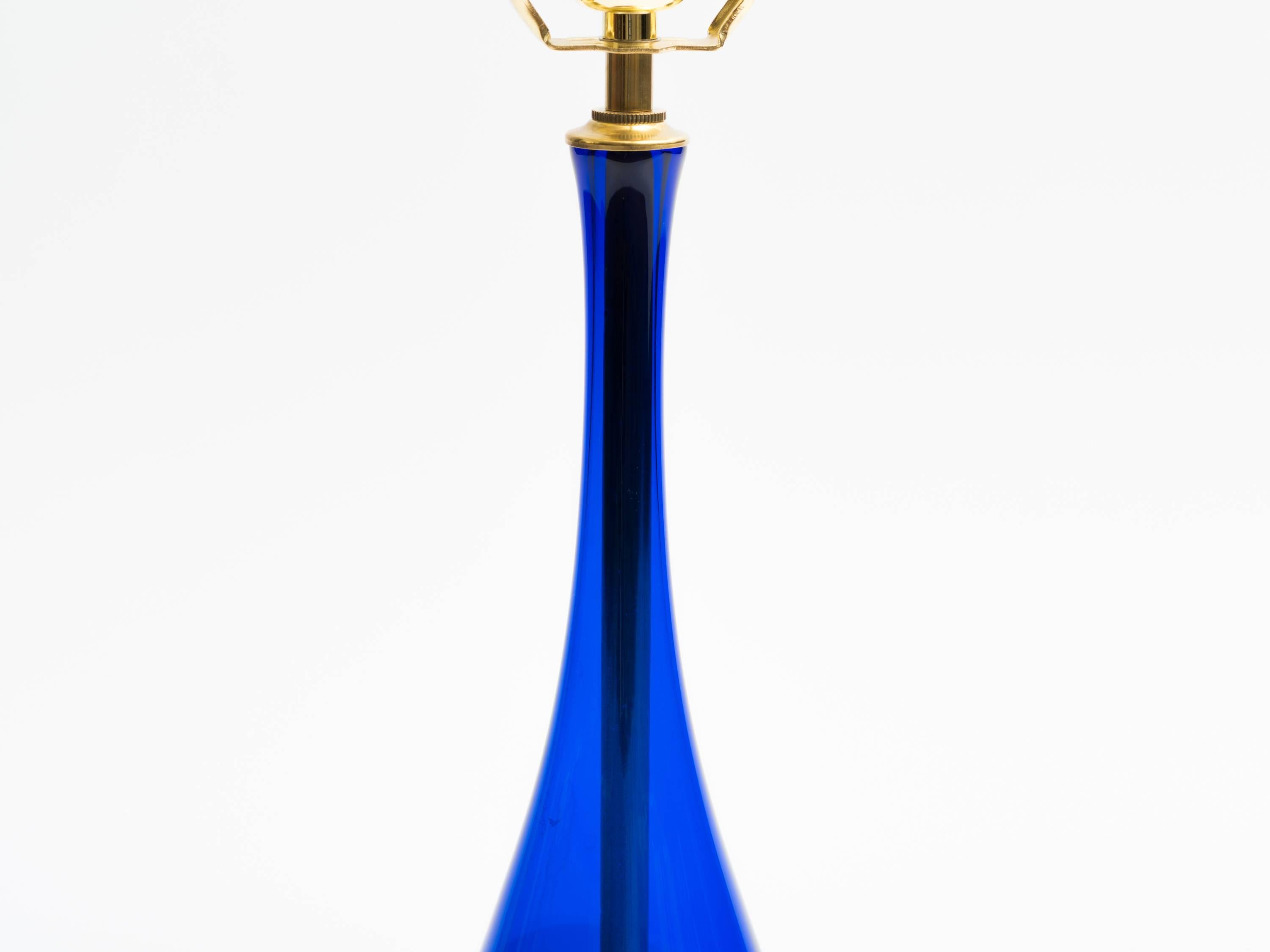 Dutch Leerdam Unica Blue Ombre Glass Floris Meydam Lamp