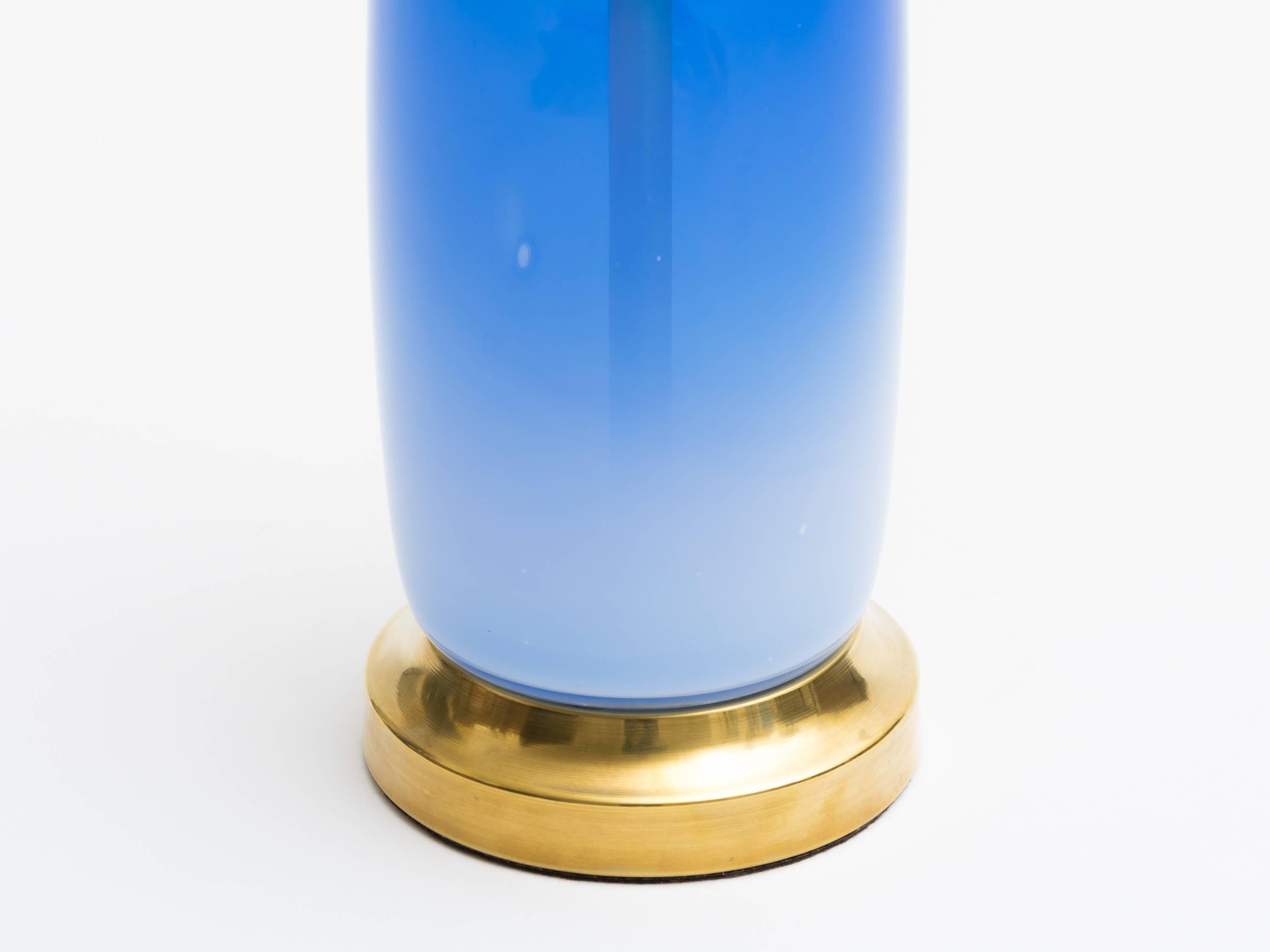 Leerdam Unica Blue Ombre Glass Floris Meydam Lamp In Excellent Condition In New York, NY