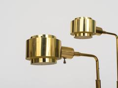 Koch & Lowy Brass Circular Shade Floor Lamps