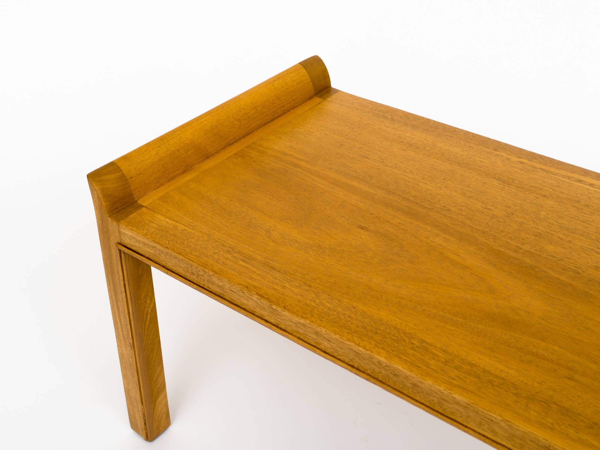 American Tommi Parzinger 1950s Mahogany Bench