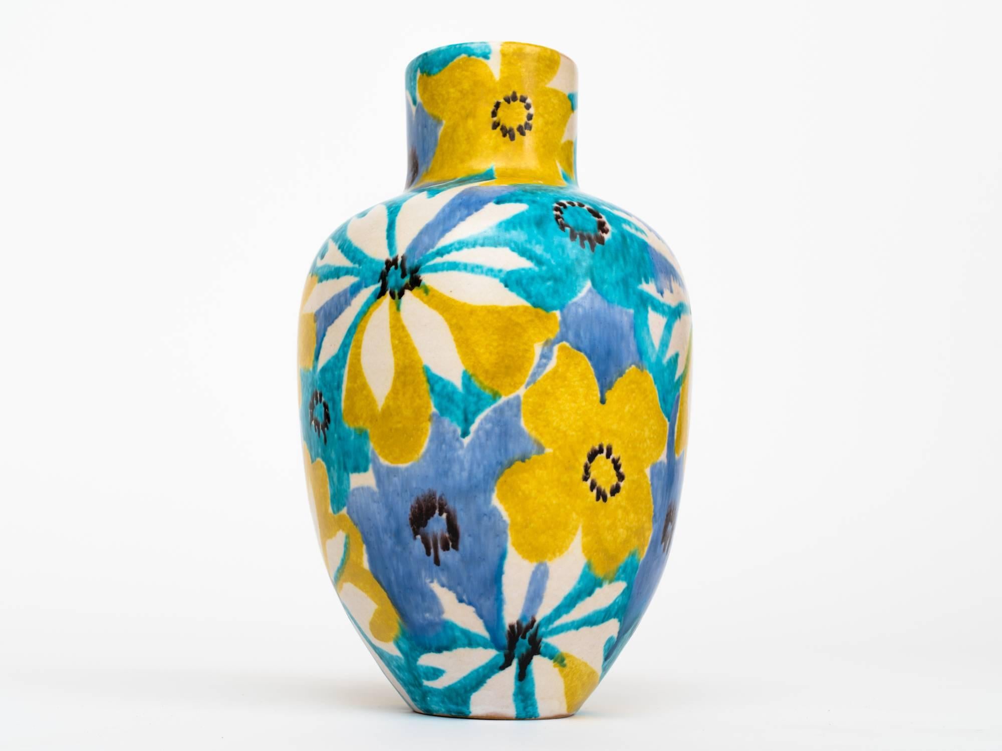 Mid-Century Modern Raymor Italian Ceramic Pop Art Flower Vase