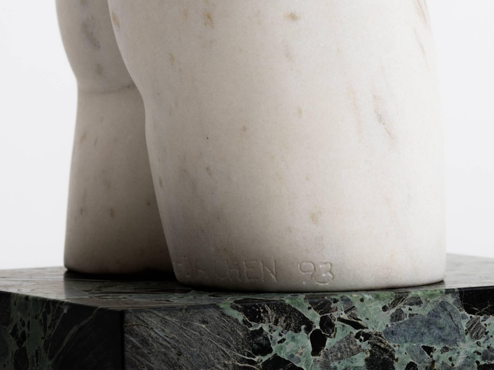 20th Century Shi-Jia Chen Nude Marble Torso Sculpture