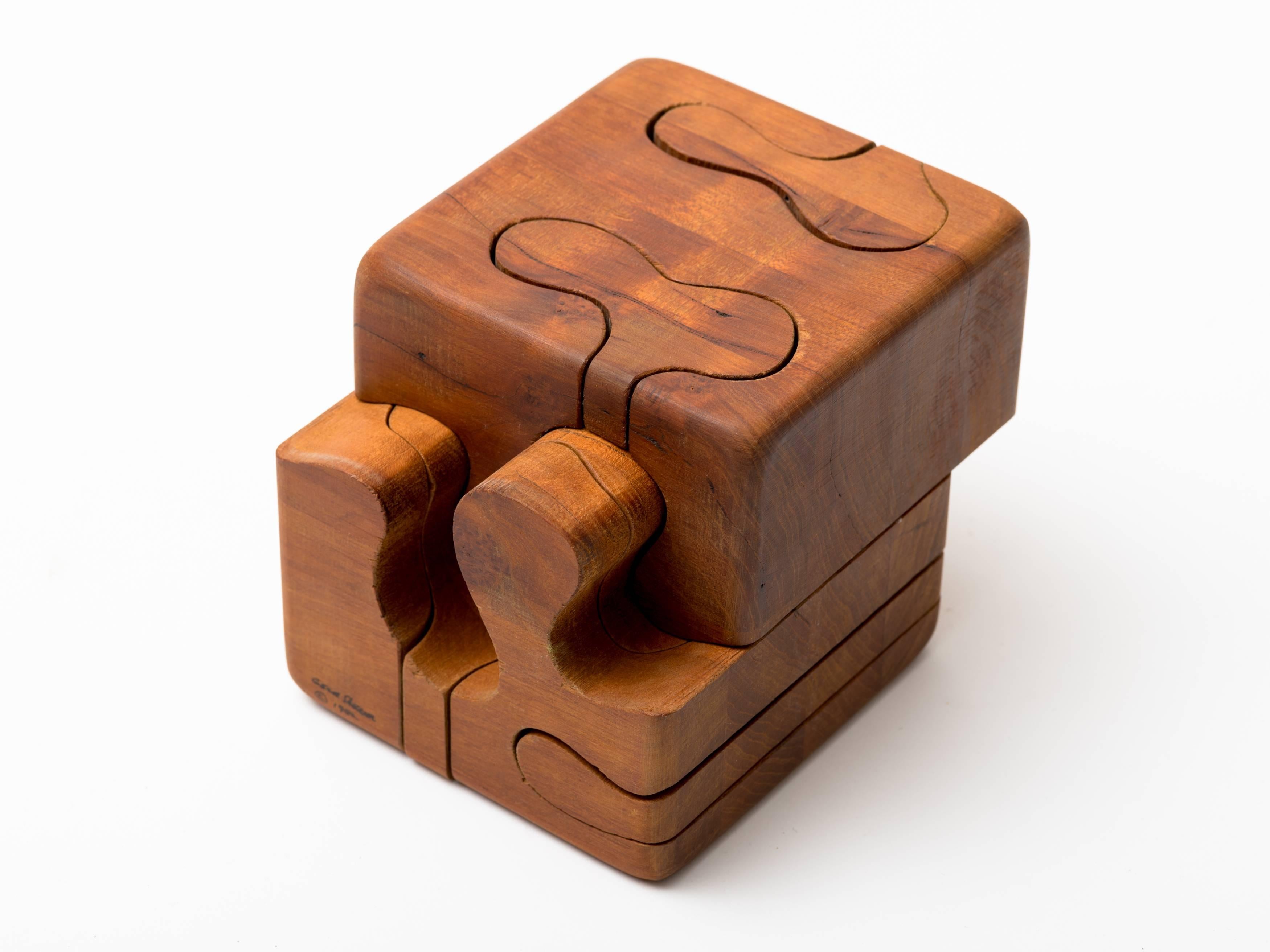 Gene Sherer Wooden Cube Puzzle In Good Condition In New York, NY