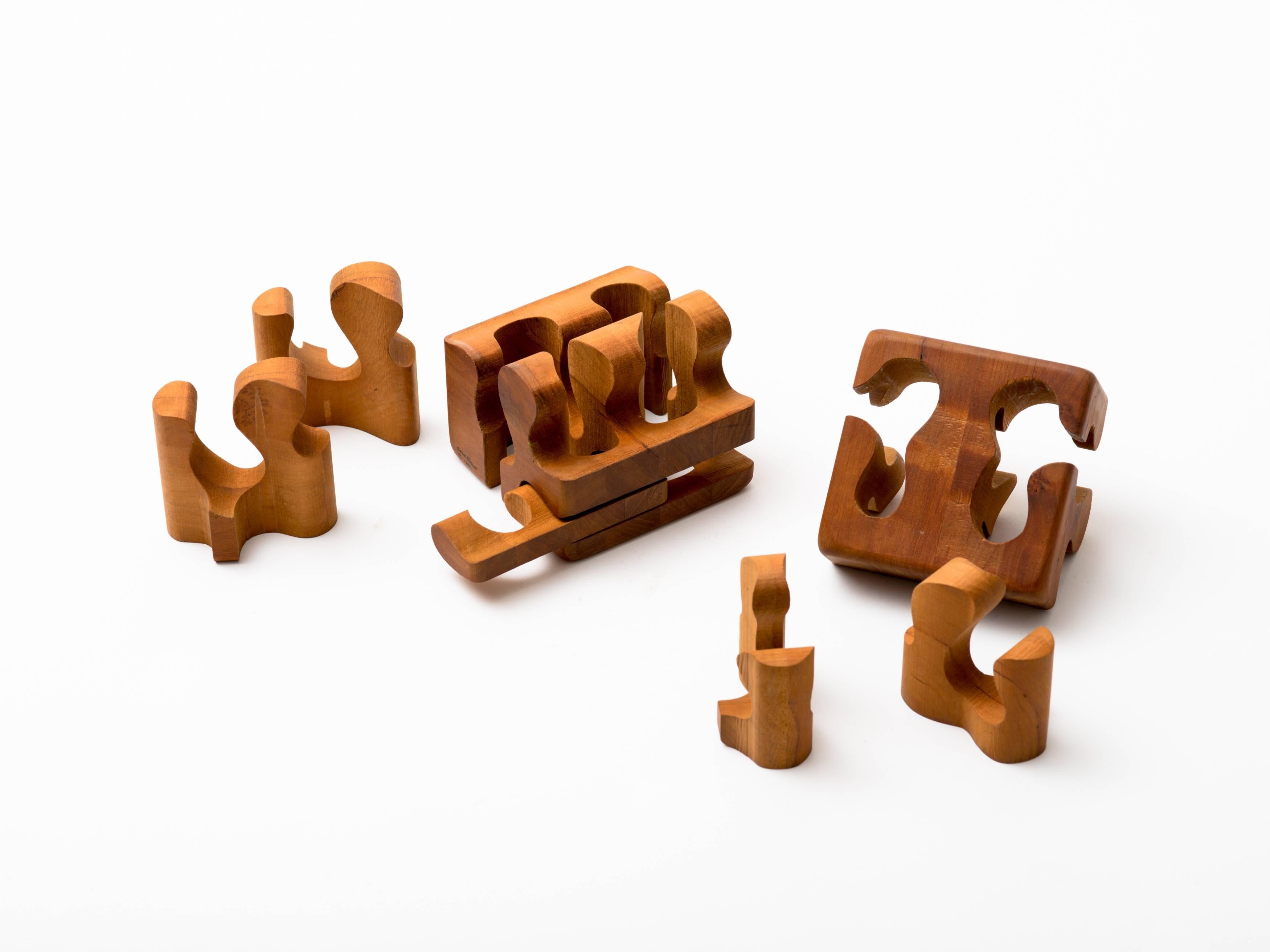 Gene Sherer Wooden Cube Puzzle 3