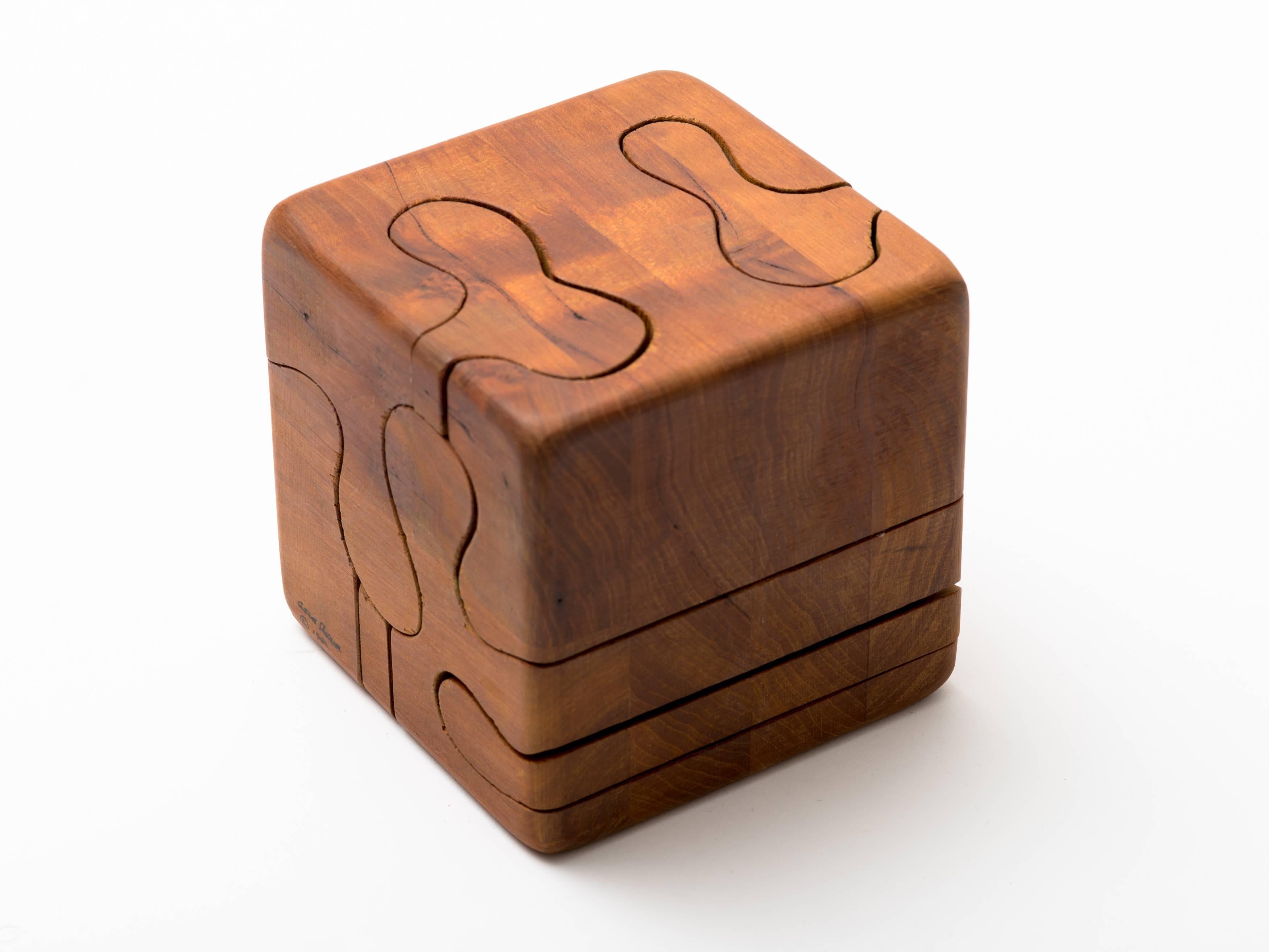 Gene Sherer Wooden Cube Puzzle 4