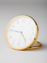 Tiffany Swiss Travel Clock with Leather Case