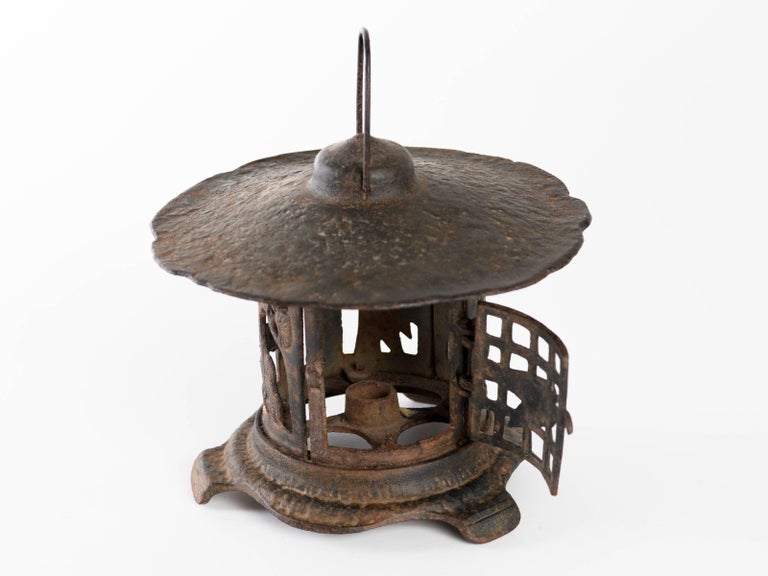 Japanese Iron Garden Lantern at 1stDibs