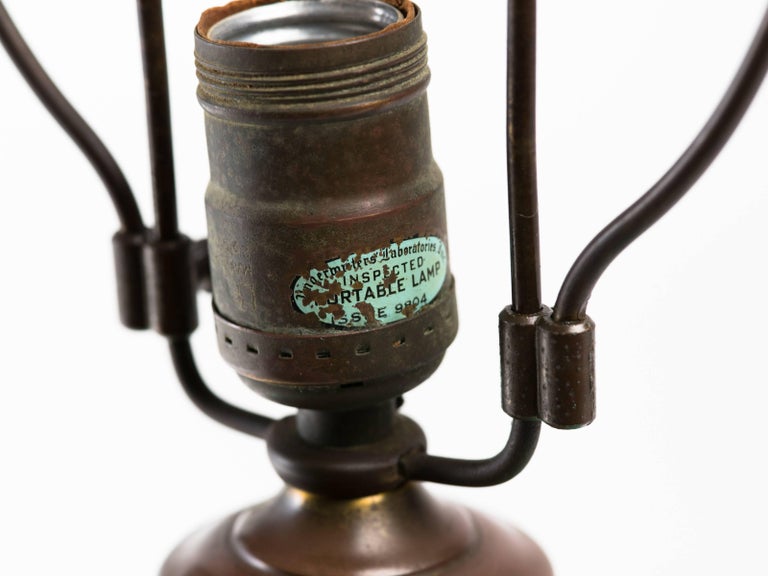 Blenko Smoky Blue Glass Bottle Lamp For Sale at 1stDibs