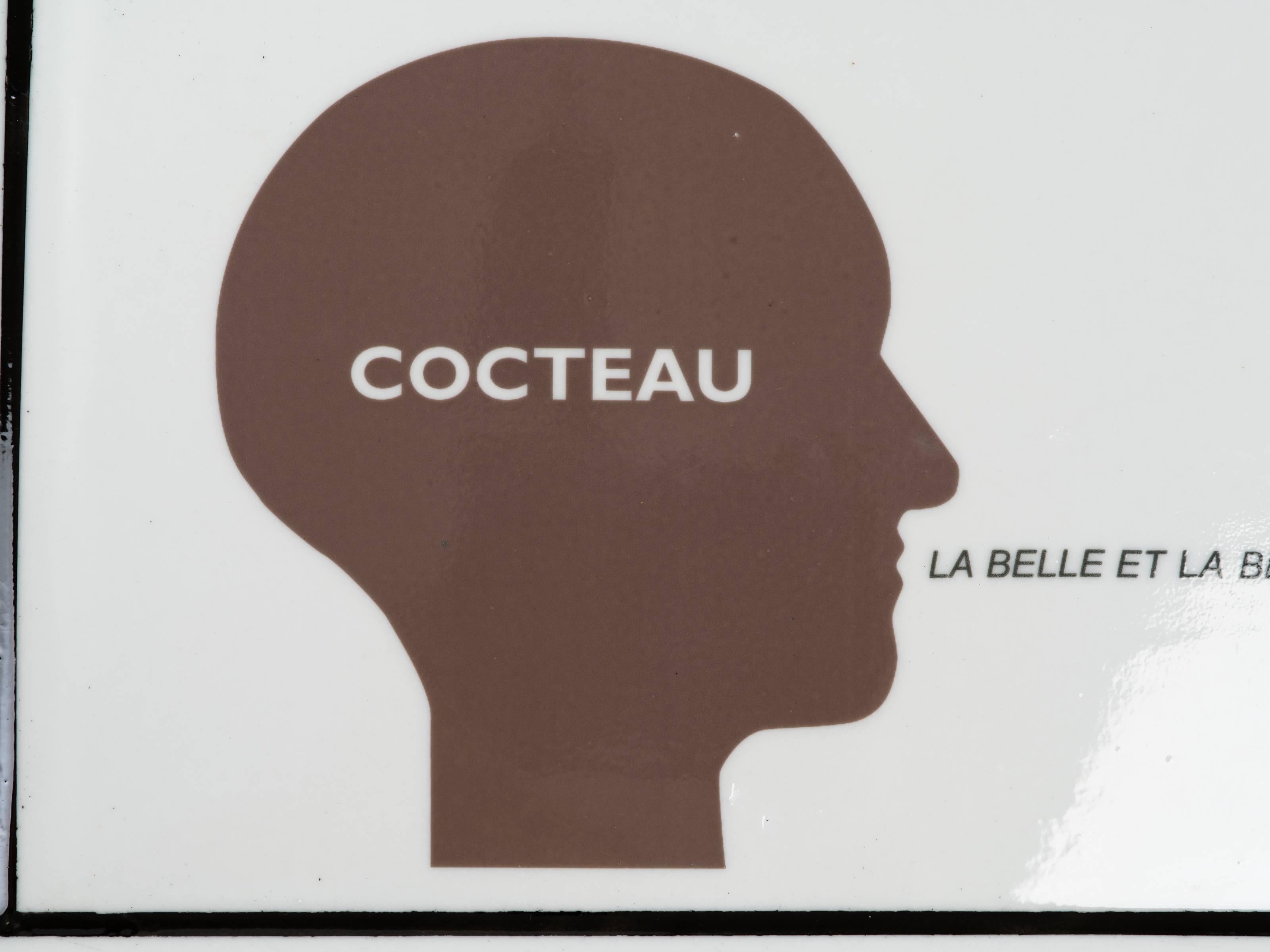 Cocteau, La Belle Et La Bete ceramic serving tray by French conceptual artist Nicola L. Signed on reverse, Nicola L. 2007 Galerie A Rebours Edition 2/50.