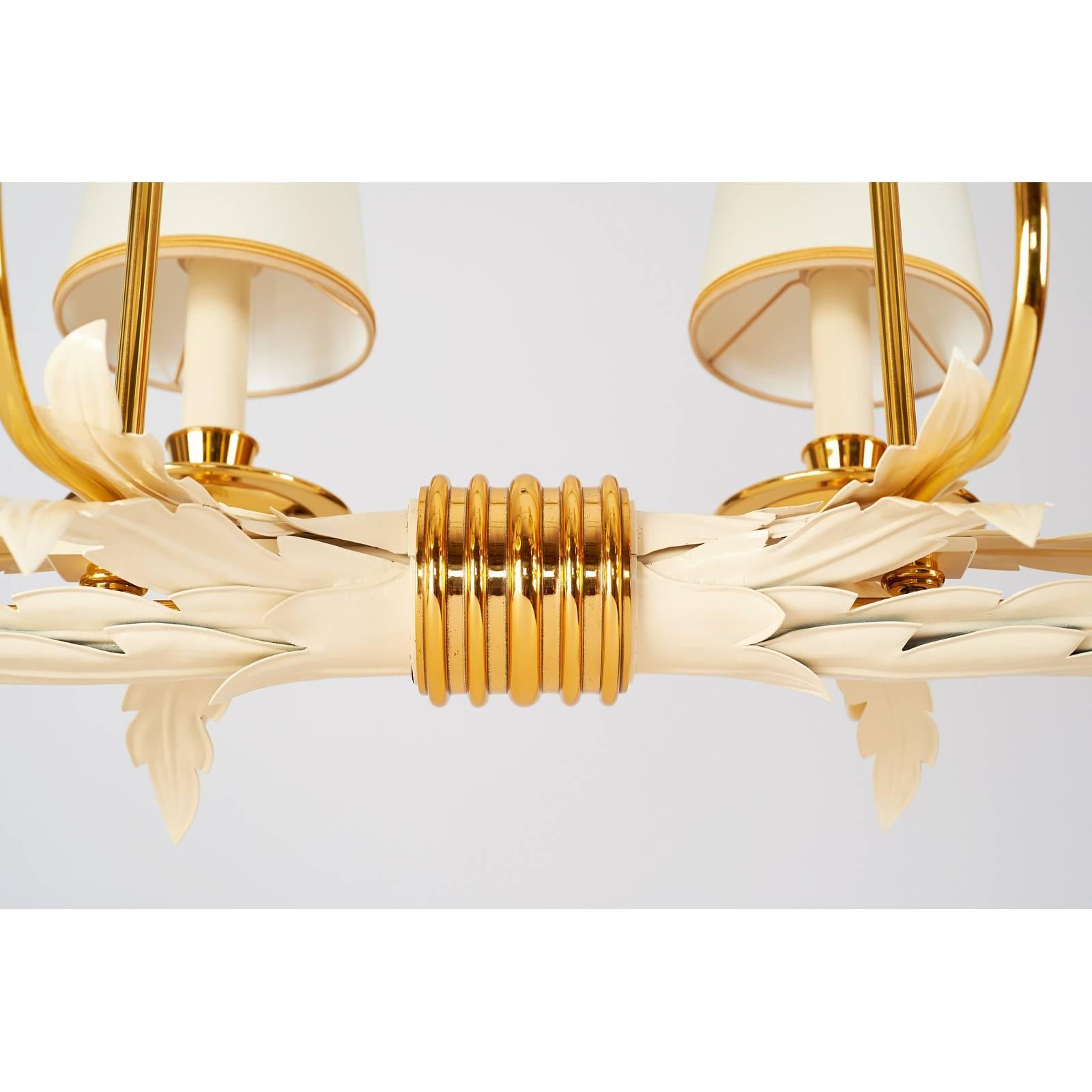 Important Ten Branch Chandelier, Italy, 1950s In Excellent Condition In New York, NY