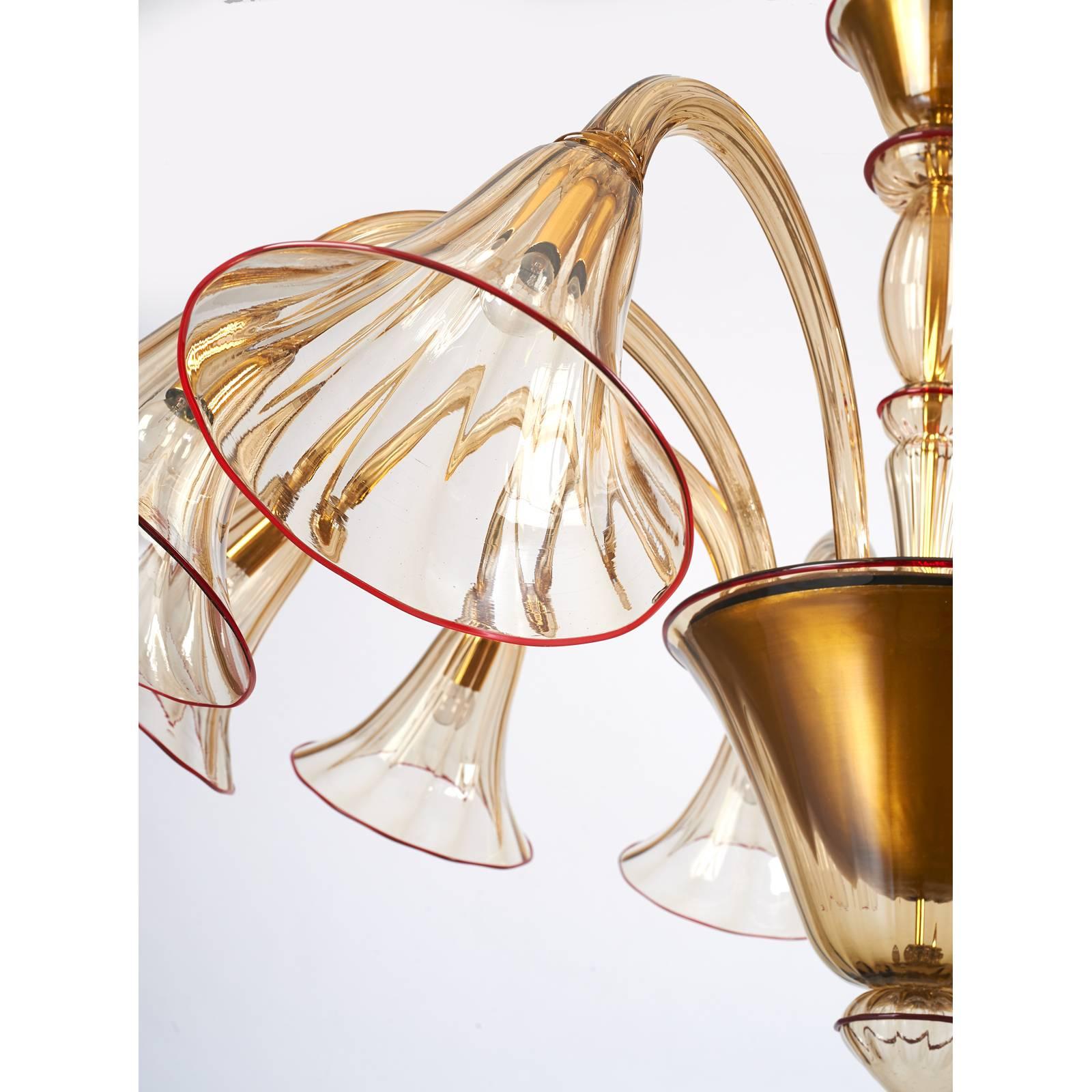 blown glass chandelier murano