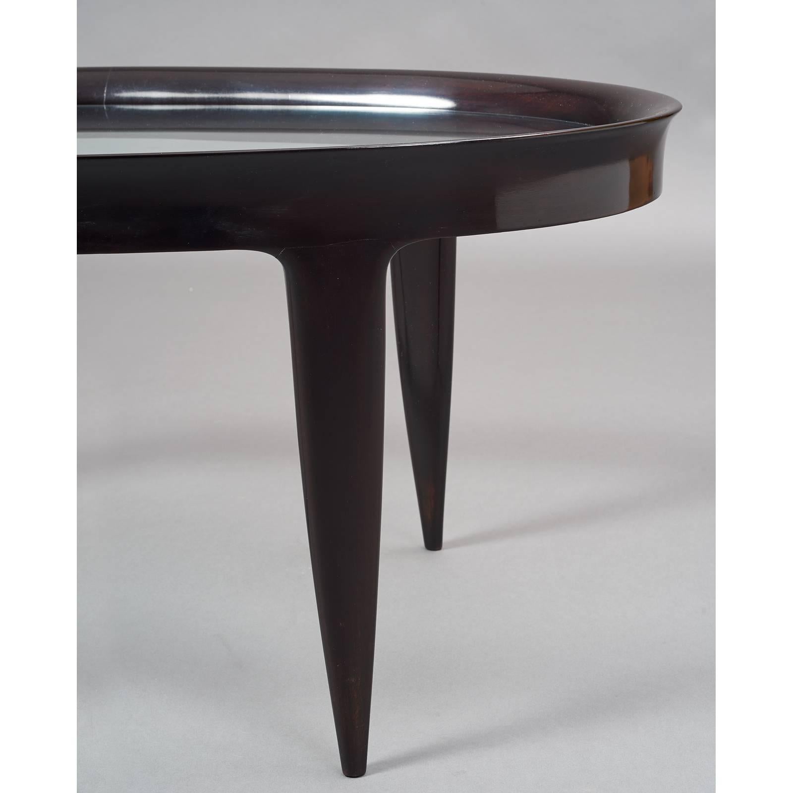Mid-Century Modern Elegant Oval Table in the Style of Gio Ponti, 1950s