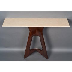 Elegant Oak Console Table, France, 1950s