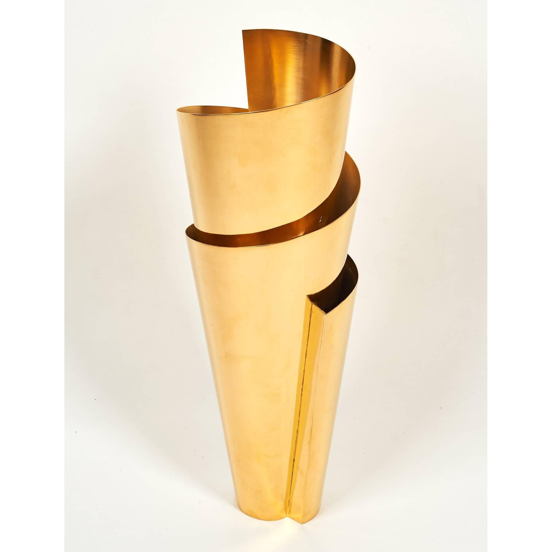 Mid-Century Modern Tall Spiral Vase by Stefano Casciani, 2014