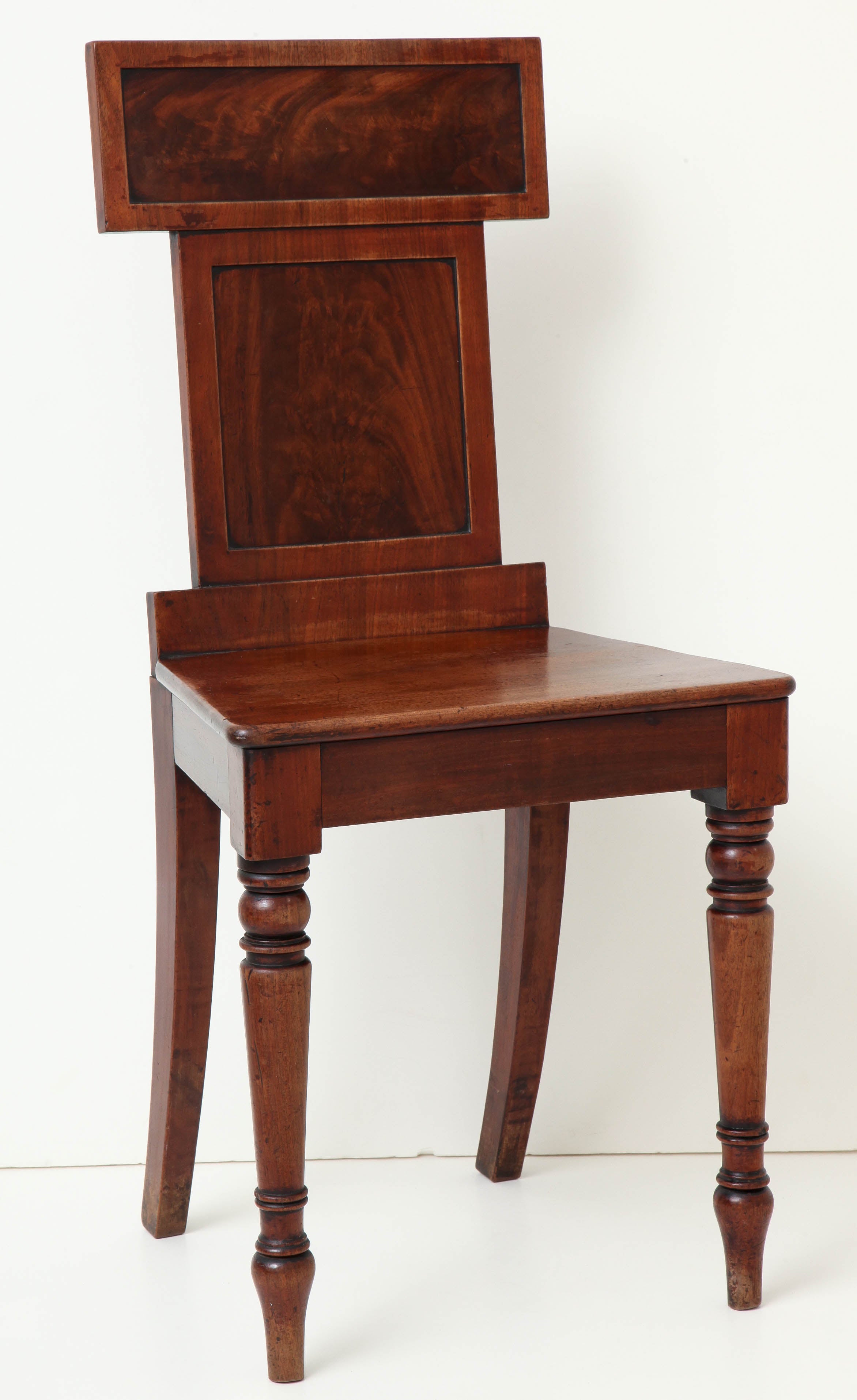 An English Regency Mahogany Hall Chair