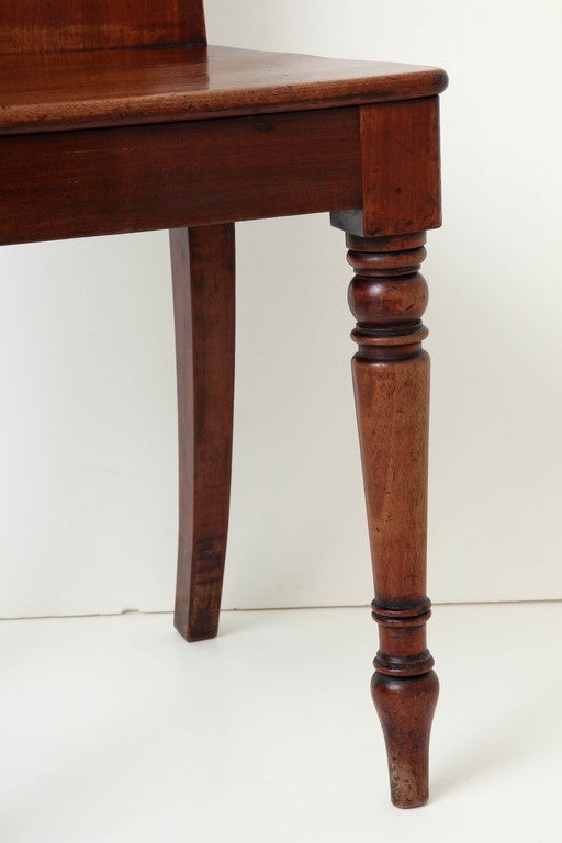 Early 19th Century An English Regency Mahogany Hall Chair