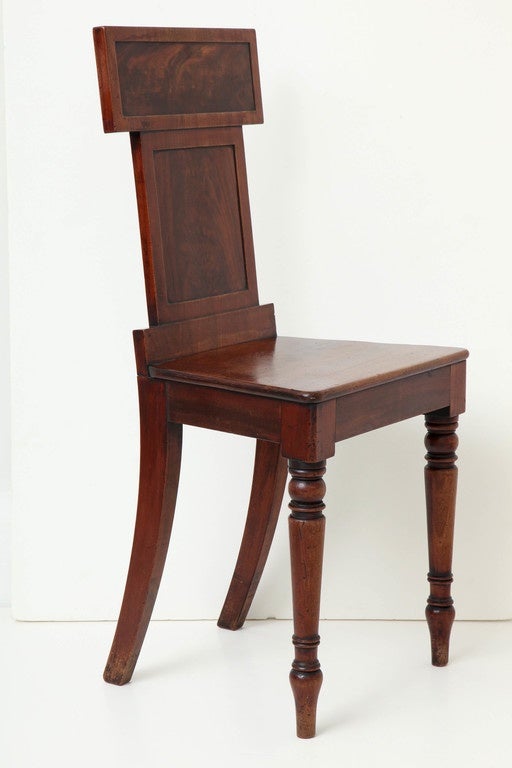 An English Regency Mahogany Hall Chair 2