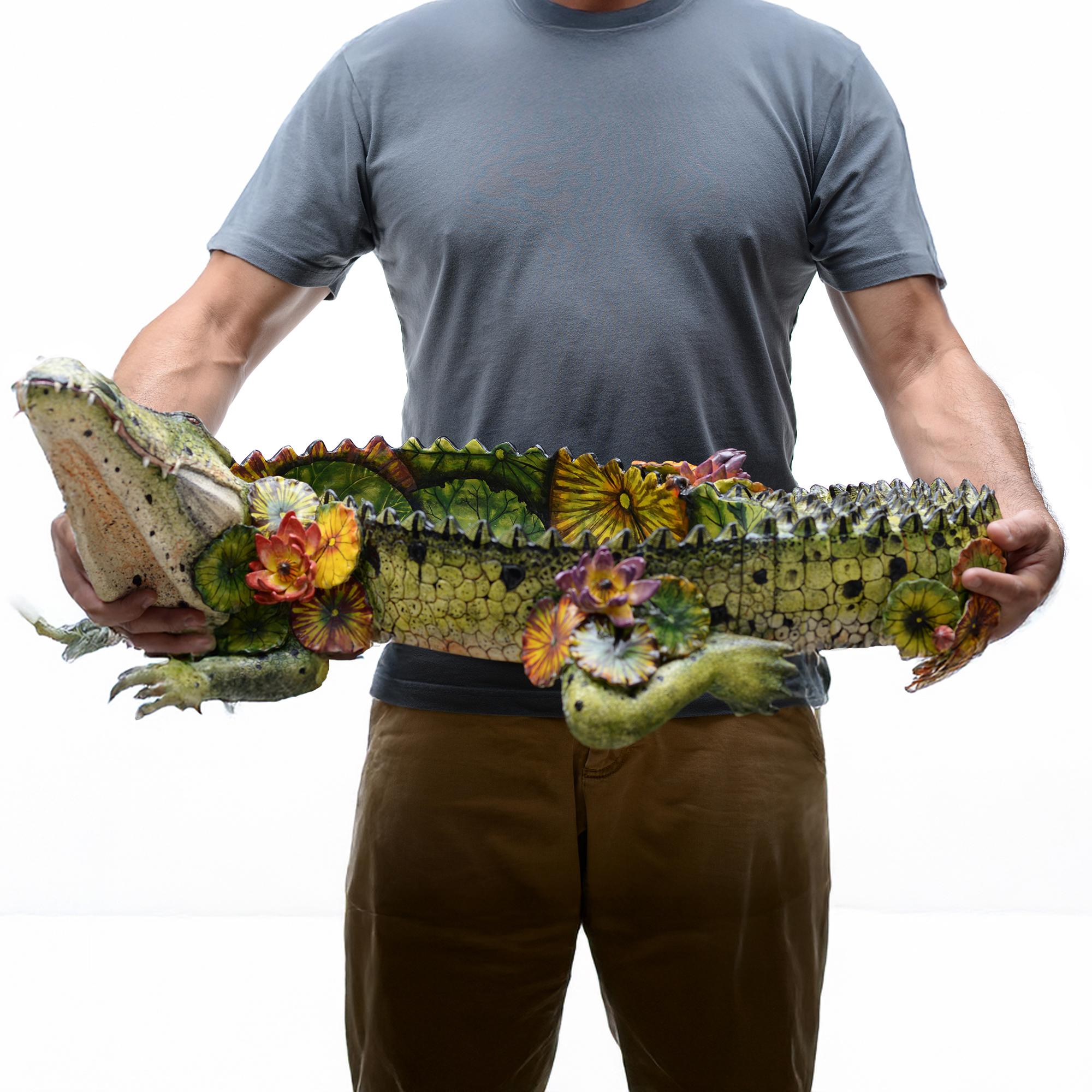 Ciotola Crocodile River Guardian, realizzata a mano in Sudafrica in vendita 1