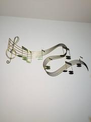 C Jere Brass Music Notes Wall Hanging Sculpture