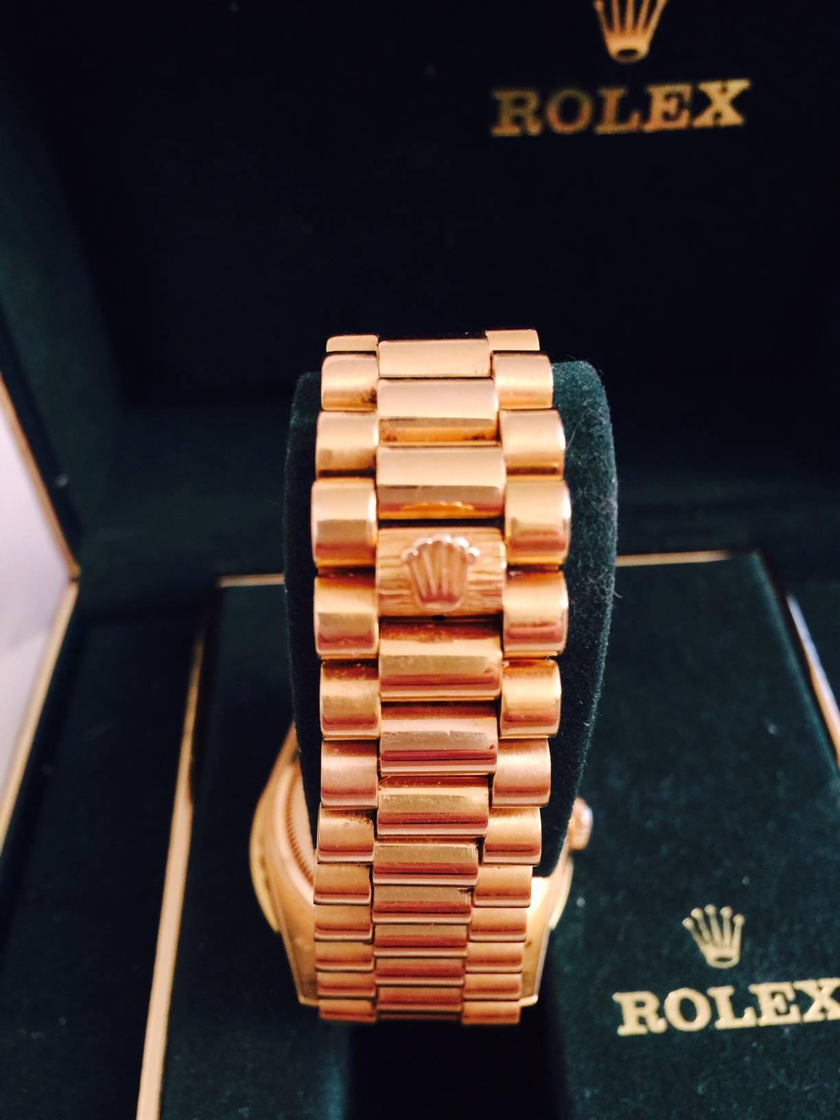 Rolex President Yellow Gold Diamond Bezel Day-Date Wristwatch Ref 18038 3