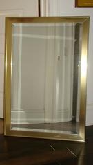 Italian Brass Frame Mid-Century Wall Hanging Mirror