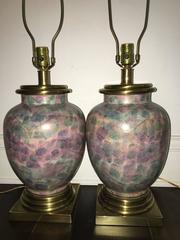 Pair of Frederick Cooper Multi-Colored Table Lamp