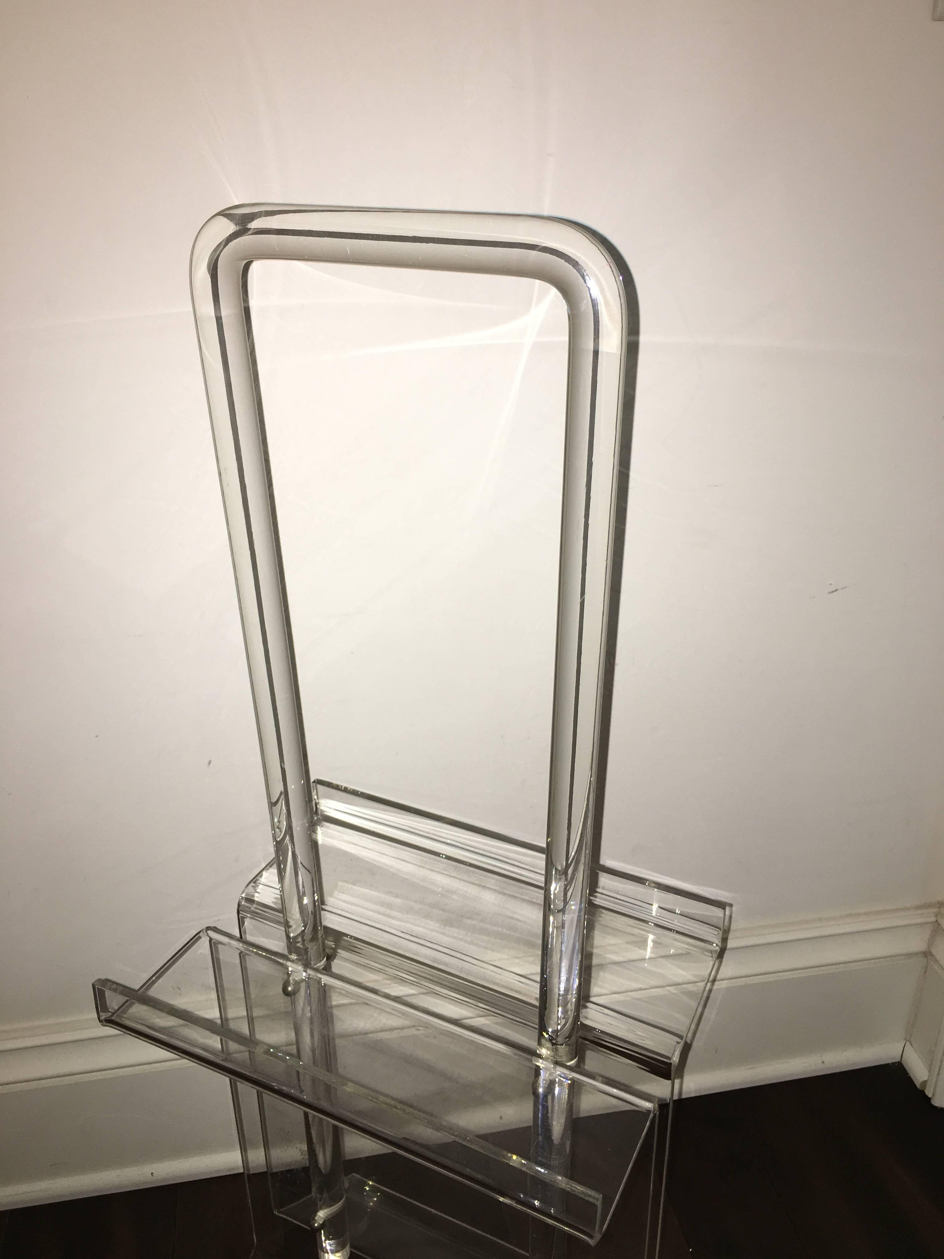 American Lucite Book Caddy Magazine Floor Rack Neal Small Style